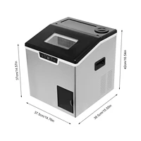 Machine à glace pilée 2 en 1 et Machine à glaçons 150-180W nettoyage automatique refroidi par Air affichage LCD fabricant de glaçons 4