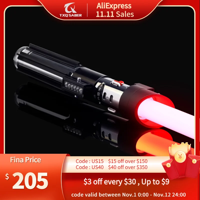 TXQSABER Darth Vader Ep5 Neue Pixel Lichtschwert mit Proffie 2,2 Bord Laser Schwert mit Klinge Metall Schwere Dueling Saber Glow spielzeug| | - AliExpress