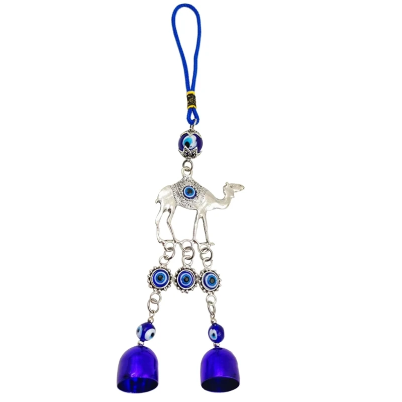 Glass Blue Turkish Evil Eyes Pendant Wall Hanging Ornament for Home