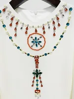 HIGH STREET Newest 2026 Designer Runway Fashion Women's Batwing Sleeves Colorful Crystal Diamonds Beaded Jumpsuit - Image 4