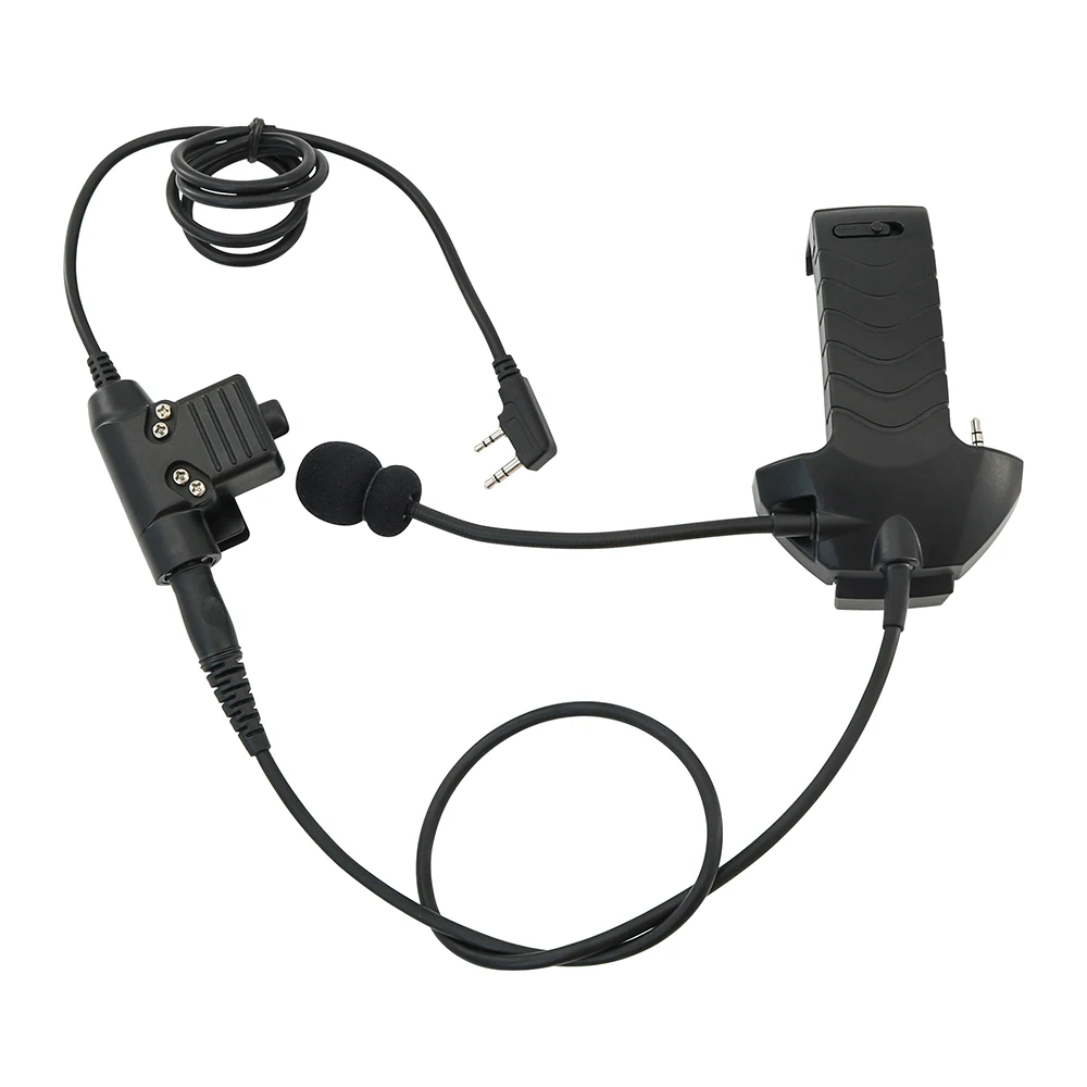 Tactical headset microfone audição proteção adaptador y-line