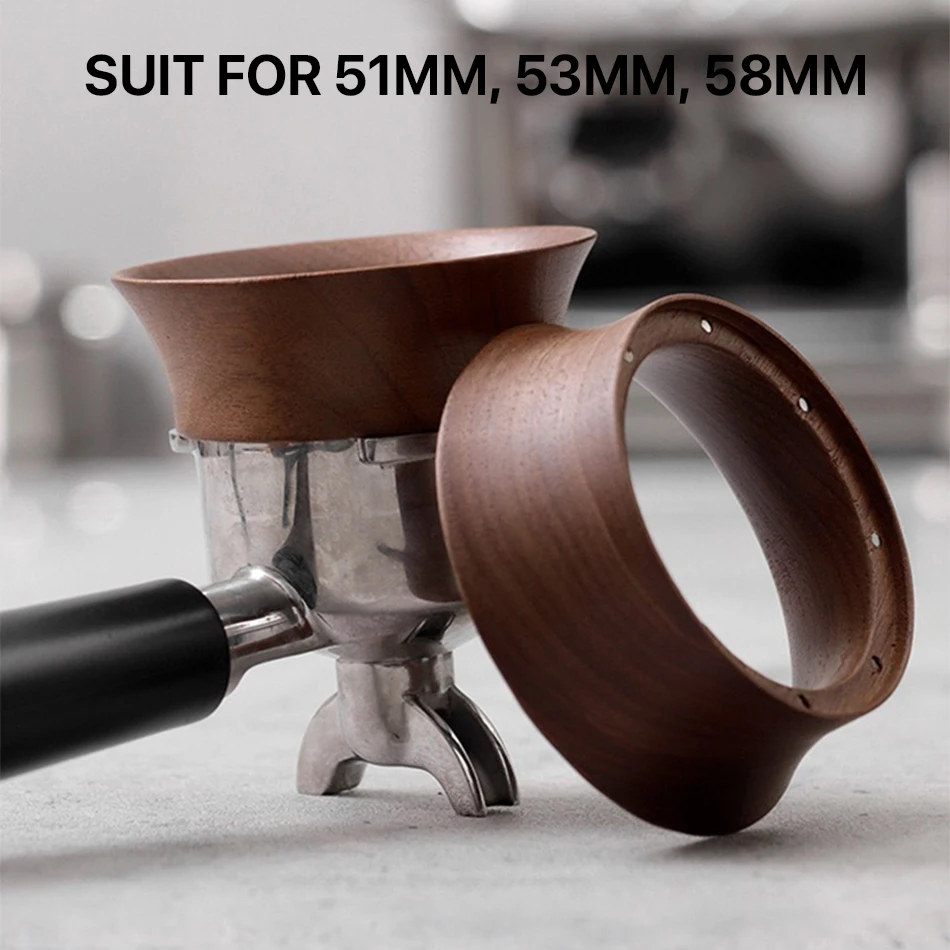 51/58mm Coffee Dosing Cup Walnut wood Espresso Dosing Funnel Brewing Bowl Portafilter Ring Coffee Accessories coffee dosing cup,espresso tools,coffee tools