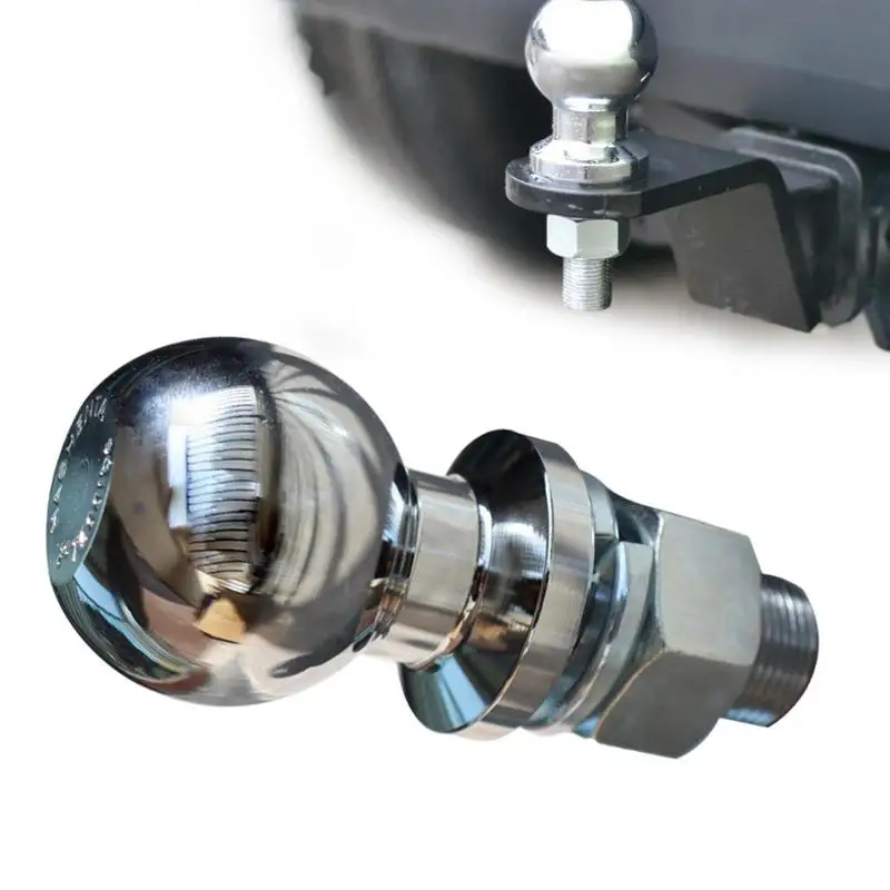 Trailer Head Hitch Ball High Strength Hitch Pin Tow Ball Rear Connector Coupling Trailer Part Chrome Hitch Mount Tow Ball