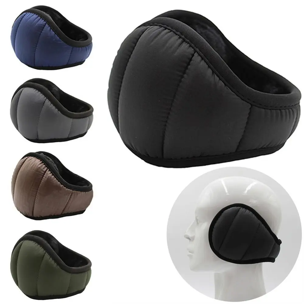 

1Pcs Waterproof Fabric Winter Women Men Solid Color Warm Earmuffs Plush Ear Muff Skiing Earflap Windproof Cold-proof Ear Warmers