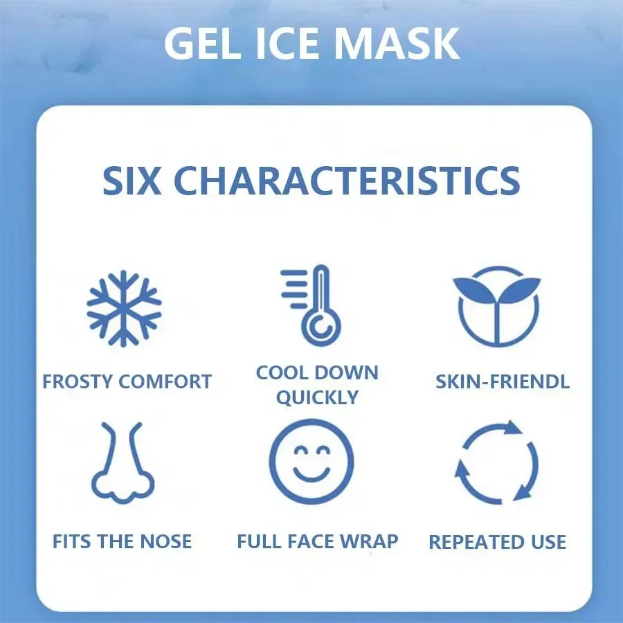 Revitalizing Gel Cooling Face Mask - Hot & Cold Therapy for Skin Firming and Relaxation