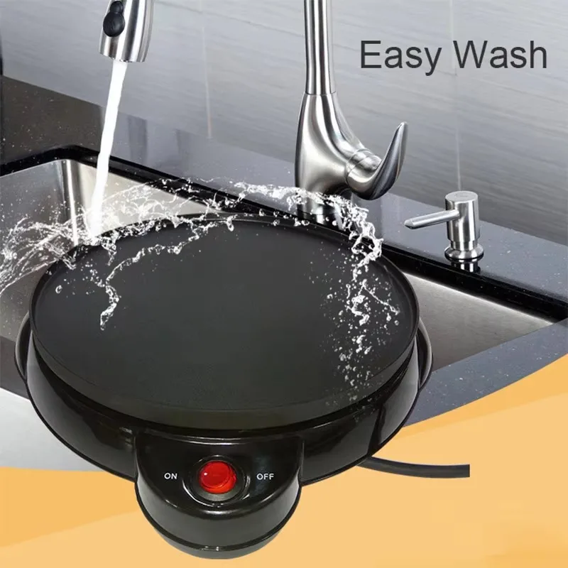 220V 650W Kitchen Electric Crepe Maker Paratha Chapati Flat Bread Pizza Tortilla Maker Cooking Tools Appliance Bakeware