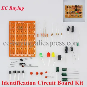 Kit circuito esperimento di identificazione Componente di saldatura Pratica di saldatura Suite di formazione per circuiti elettronici Kit fai da te