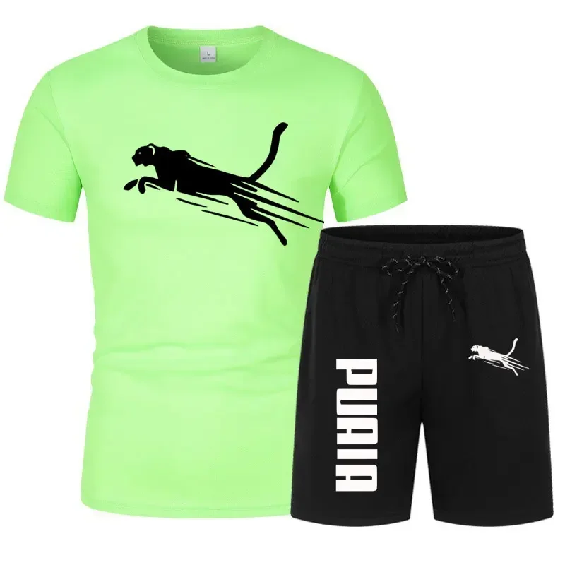 새로운 Herenkleding Zomersportpak Comfortabele Ademende 메쉬 하드루프 세트, 조깅 피트니스 트레이닝 스팍 헤렌 트레이닝 저지