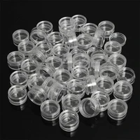 50pcs 5g Sample Clear Cream Jar Mini Cosmetic Bottles Containers Transparent Pot For Nail Arts Small Clear Can Tin For Balm 1
