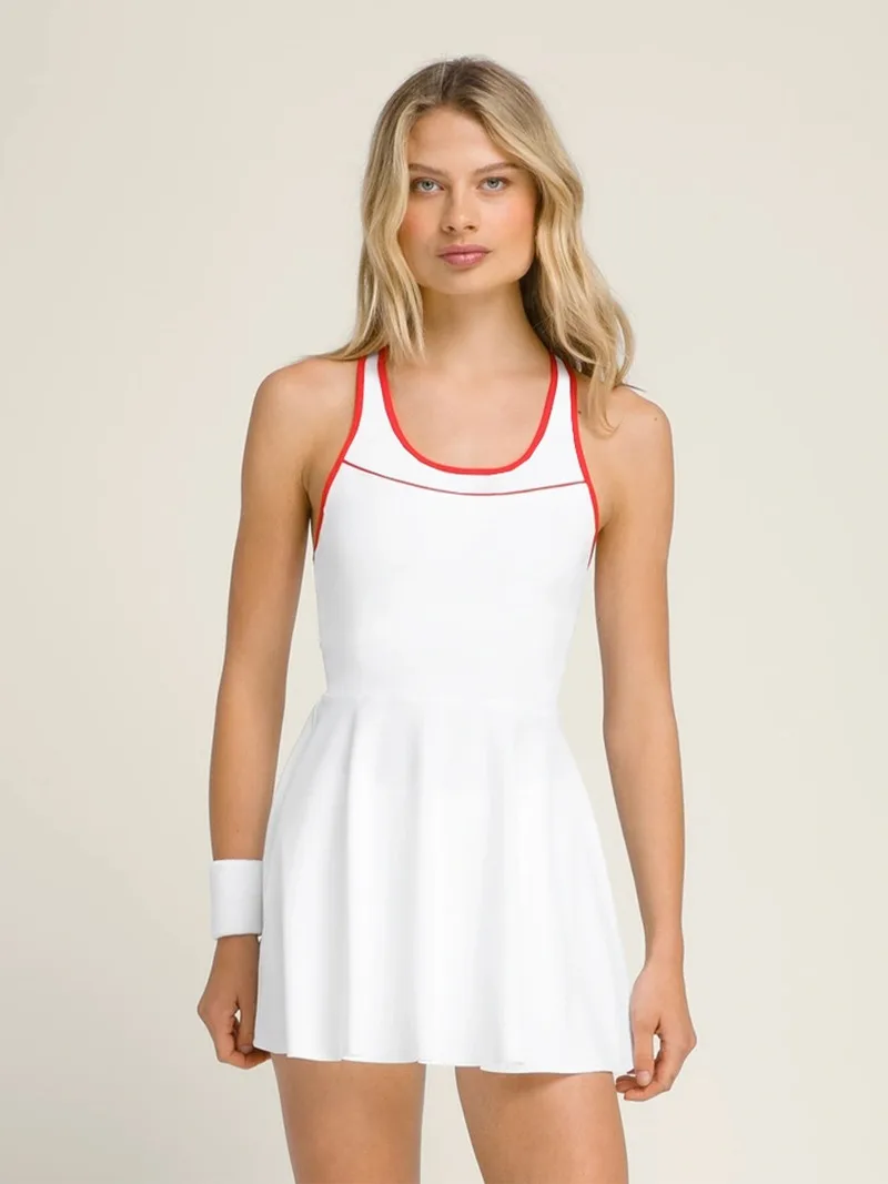 Sean Tsing Yoga Women Tennis Dress Golf Wear Sports Sleeveless Patchwork Summer Training Gym Badminton Active Outfits Vestidos