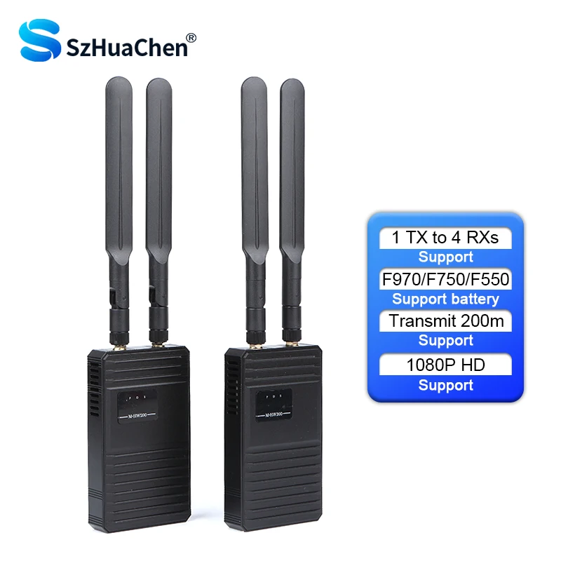 

200M 5.8G 1080P Wifi Wireless HDMI-Compatible Video Image Transmitter and Receiver Transciver for DSLR Camera Laptop TV Monitor