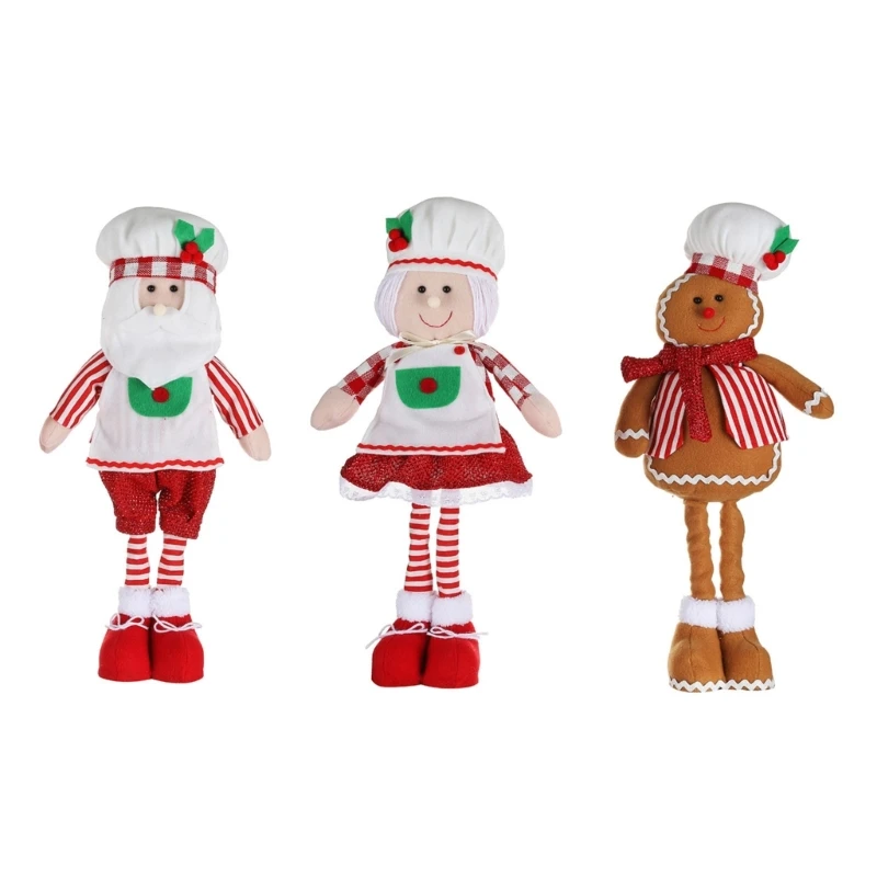 Christmas Gnome Telescopic Ornament Crafts Decor Supplies for Home Restaurant Bar Party Backdrop Decor Dropship