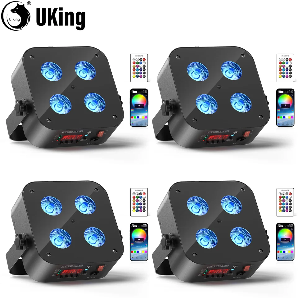 U`King 70W14 LED防水パーライトステージライト 舞台照明 RGBW DMX512