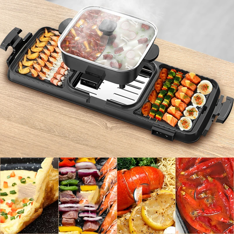 Portable cast iron charcoal bbq grill barbecue grills table top BBQ hot pot  stove Chinese retro style heating stove Aluminum pan - AliExpress