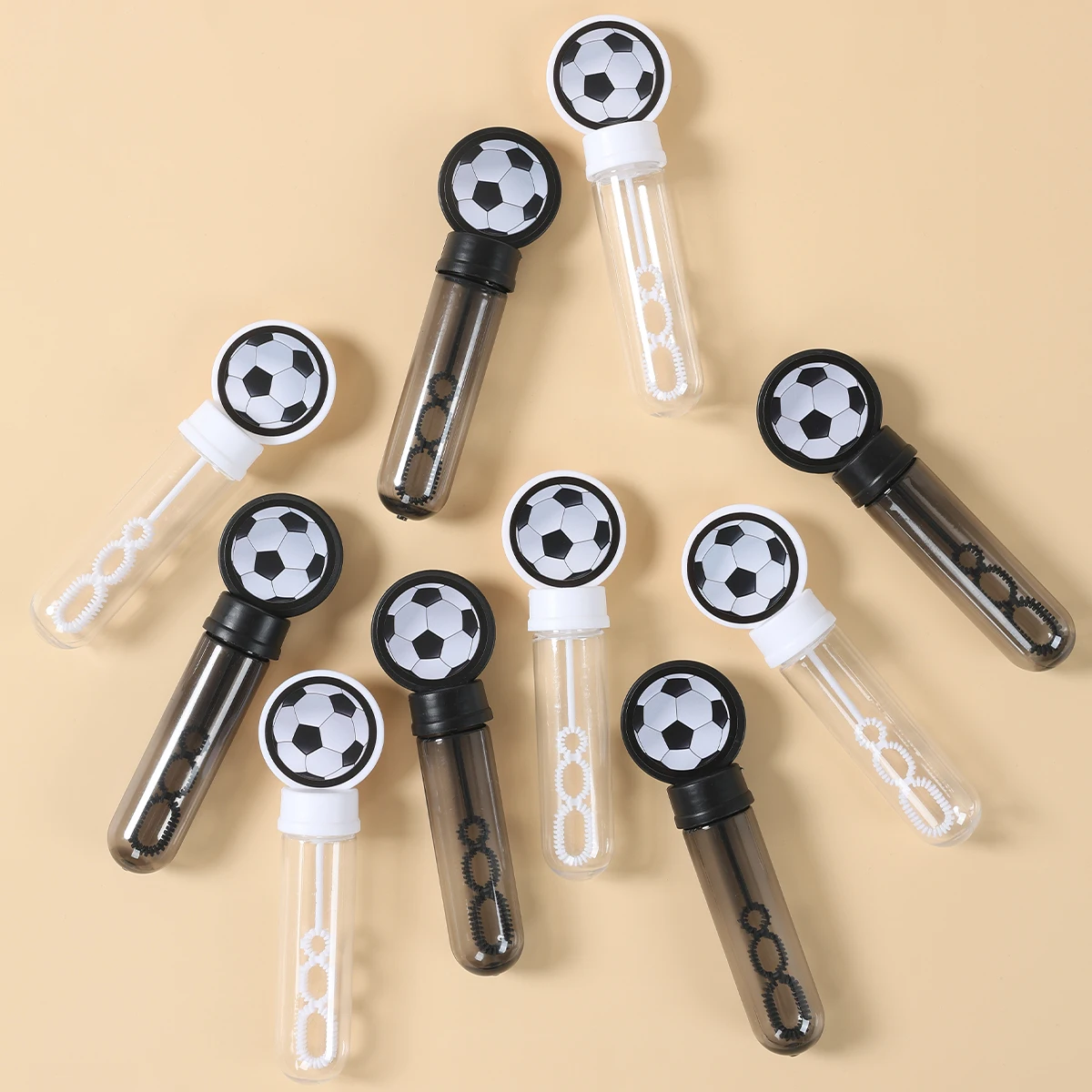 Football Soccer Bubble Tube Excluding Bubble Water Kids Football Birthday Party Favors Baby Shower Soccer Birthday Decor 10pcs