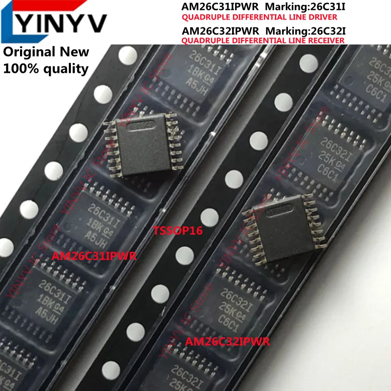 

Оригинальный новый 100% качественный AM26C32IPWR 26C32I AM26C32I AM26C32 AM26C31IPWR 26C31I AM26C31I AM26C31 TSSOP16, 5 шт.