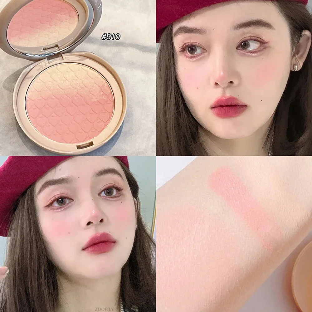 Rose Matte Blush Makeup Love Palette 5 Colors Face Rouge Cheek Tint Long Lasting Natural Gradual Change Powder Blusher powder blusher blush powder blush plate rose blush facial blusher