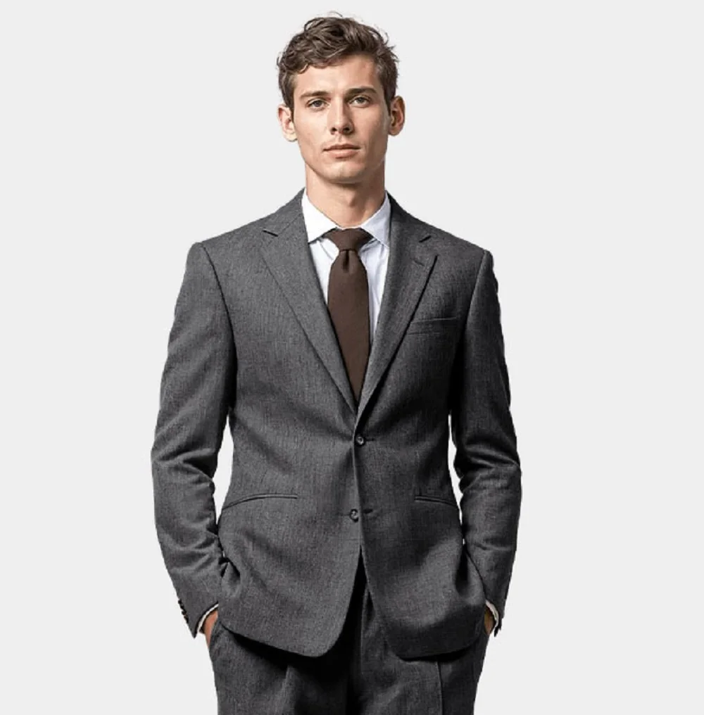 Men's Woolen Single-breasted Two-piece Suit Formal Clothes for Men Suits High Quality 2024 Spring Prom Dresses 2024 Elegant Man