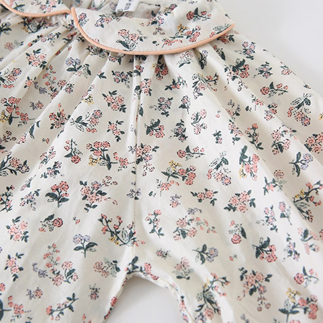 Girls Lapel Blouse Floral Shirt Long-Sleeve Spring Fall Cotton Flower Blouses Children Girl Peter Collar Tops Kids Clothes baby girl clothes,kids bottoming shirt