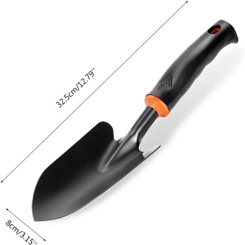 Garden Shovel Soft Rubberized Non-Slip Handle Transplanting Weeding Moving Smoothing Digging Planting
