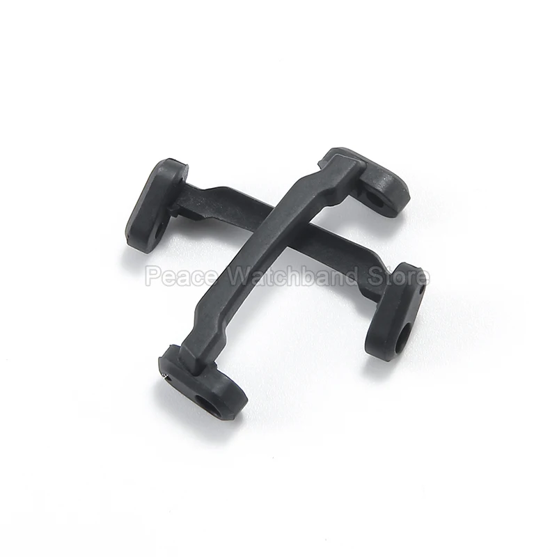 Sleek Black Watch Strap Connector with Special Plastic End Links