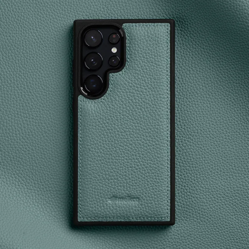 Premium Real Leather Phone Case - Protective Natural Cowhide Shockproof Cover
