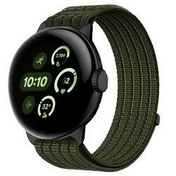 Breathable Nylon Braided Watch Band - Sport Wristband Strap, 41mm/45mm Bracelet - pixel 1234  41mm (Army green)