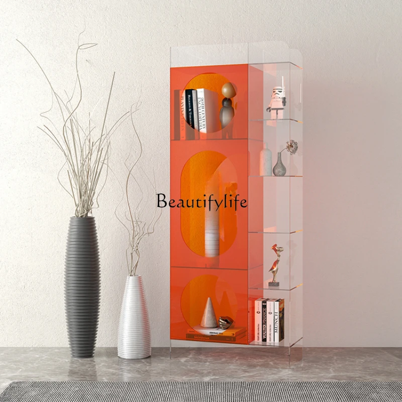 

Creative Acrylic Bookshelf Floor Shelf Multi-Layer Display Cabinet