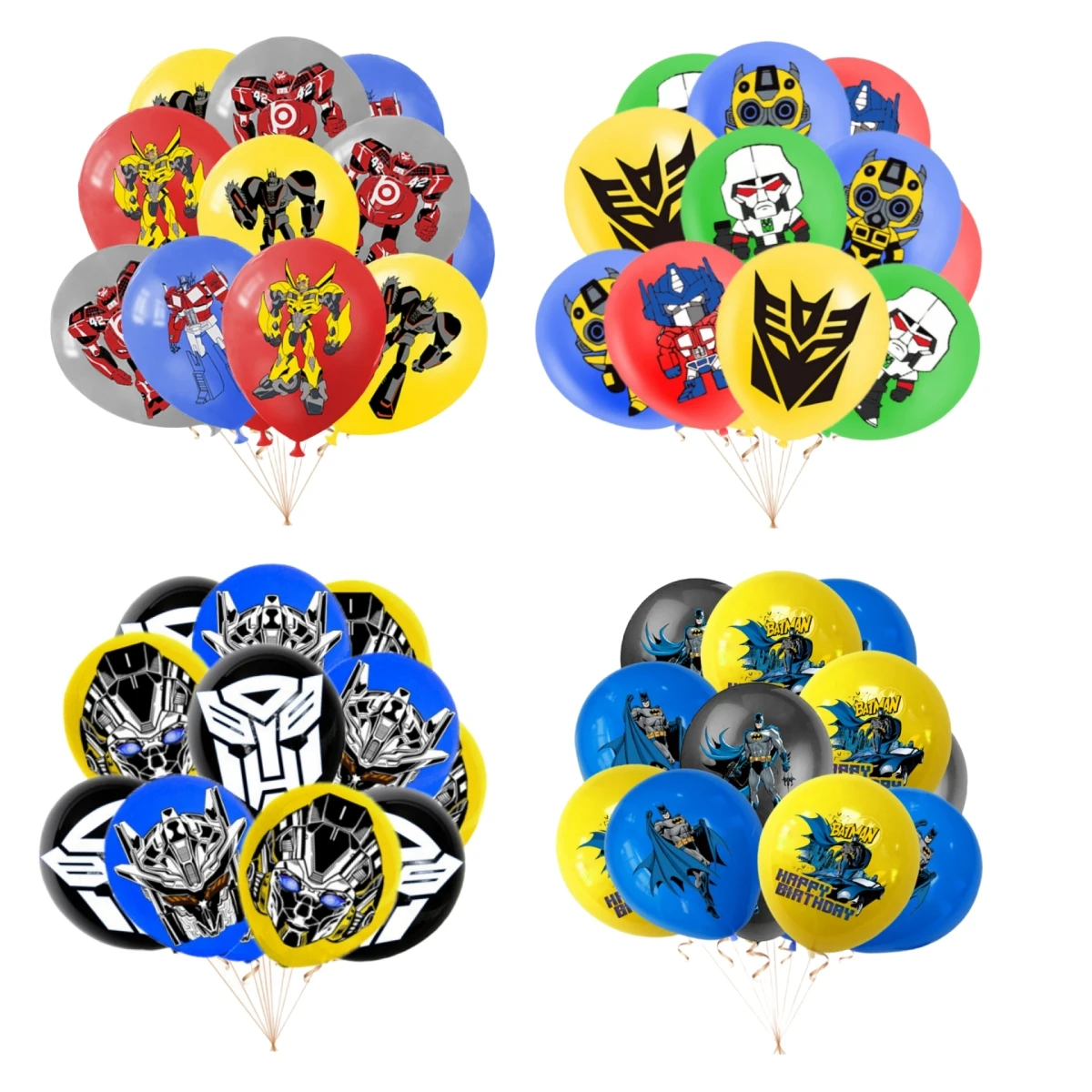 변신 범블비 라텍스 풍선, 생일 장식 로봇 자동차, 블랙 레드 옐로우 벌 풍선, 베이비 샤워 파티 용품, 6 개 