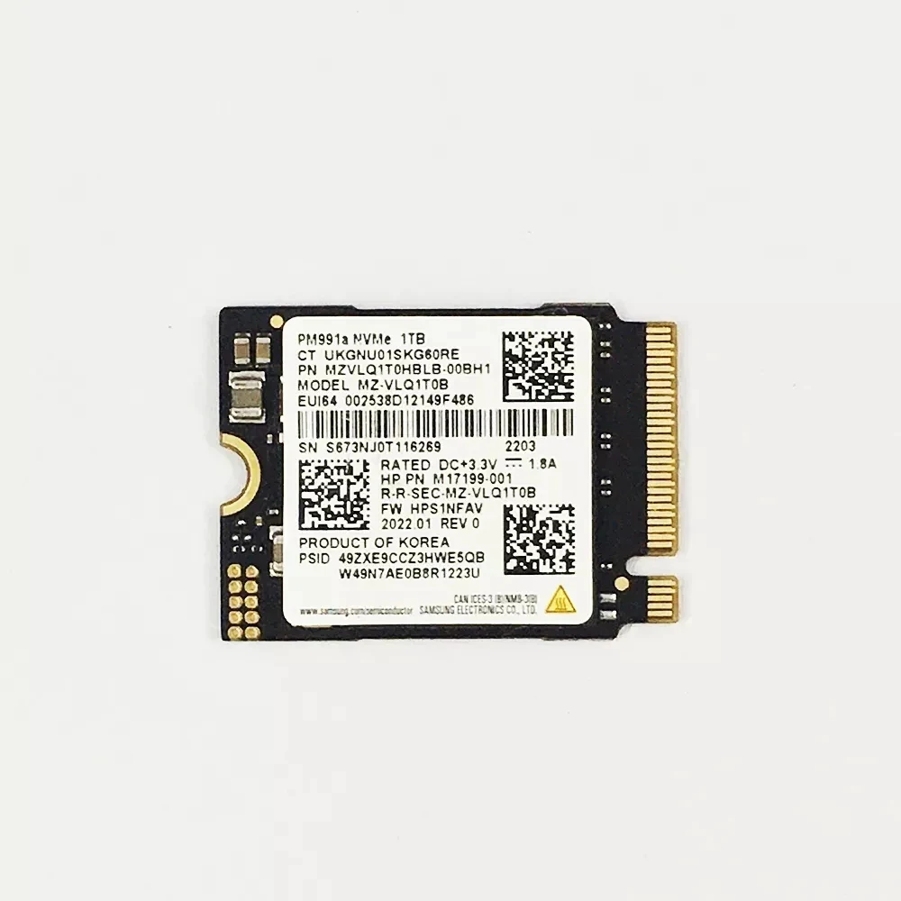【未使用】 SAMSUNG PM991a NVMe 1TB 2230 S6c3b0706948c4930b122b086bc93d
