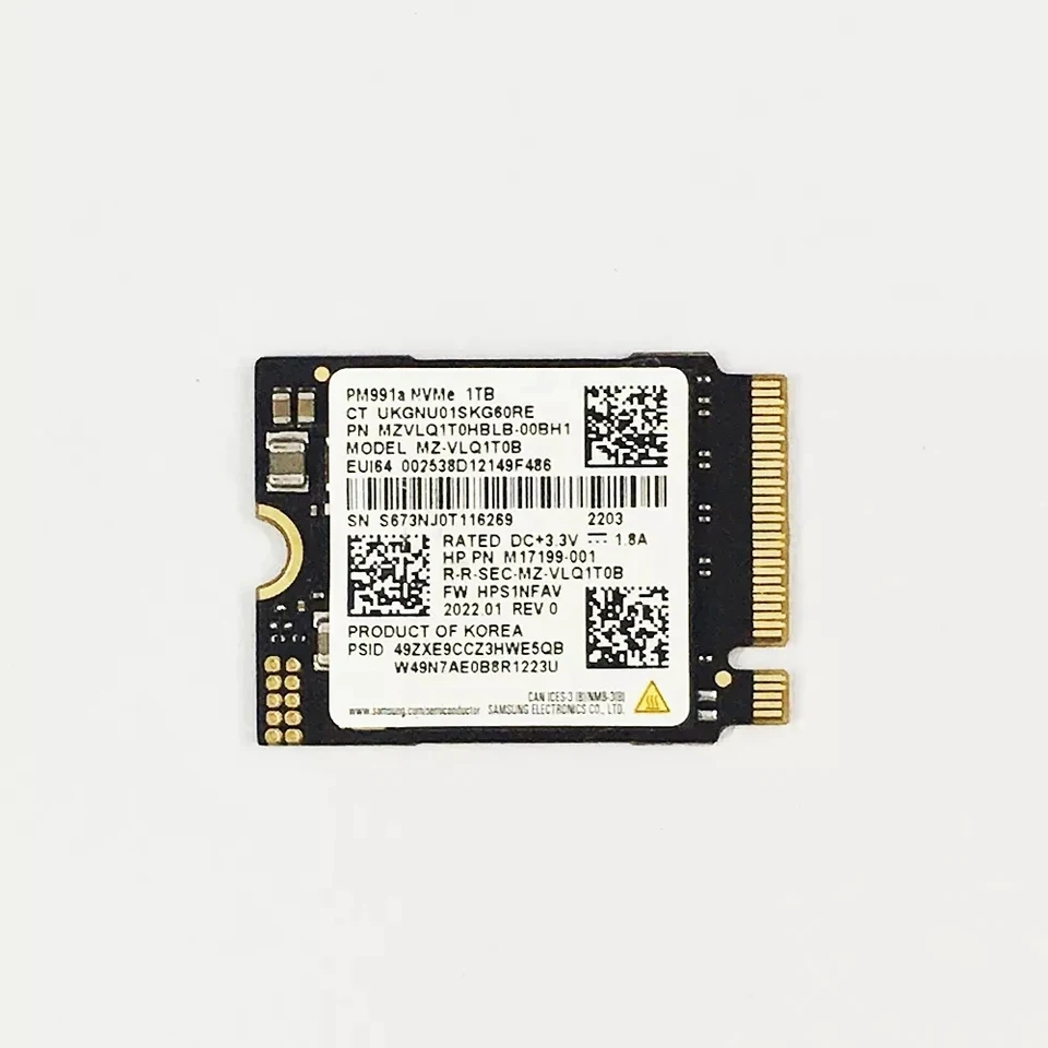 Samsung-内蔵ソリッドステートドライブ、Pm991a、512gb ssd、m.2 2230