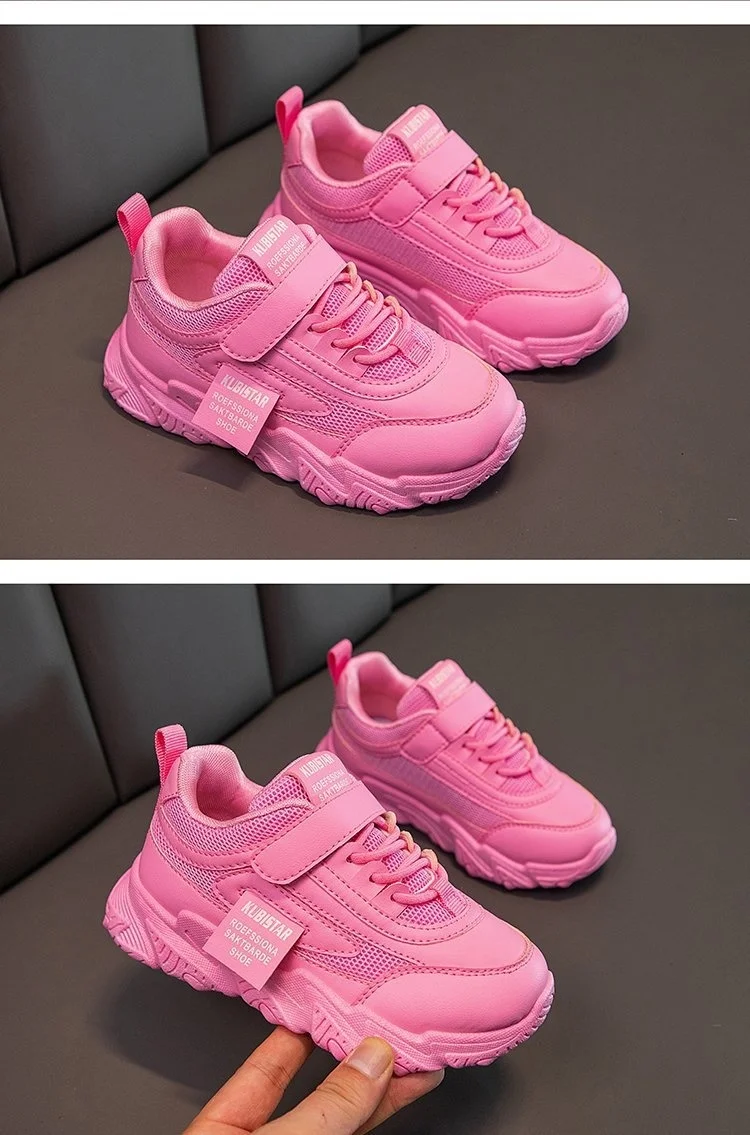 New Pink Girls Sport Sneakers Autumn Mesh Breathable Soft Running Shoes For Children High Quality Non Slip Kids Casual Shoes Sandal for girl