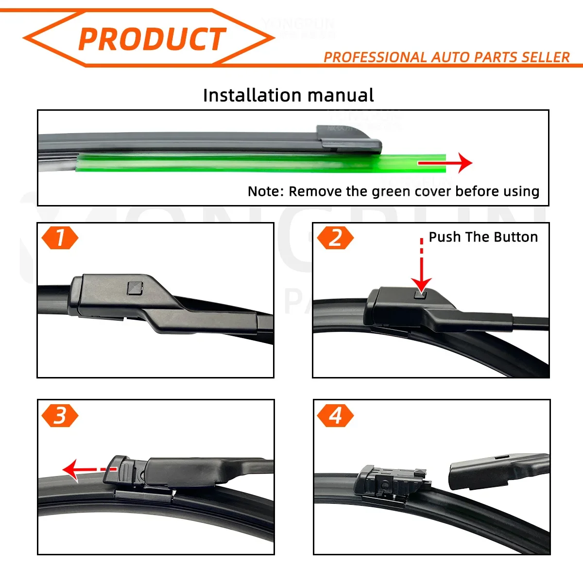3PCS Car Wiper for Renault GRand Scenic 4 2016-2018 Front Rear Windshield Four Seasons durable Accessories 2016 2017 2018 5
