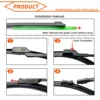 3PCS Car Wiper for Renault GRand Scenic 4 2016-2018 Front Rear Windshield Four Seasons durable Accessories 2016 2017 2018 5