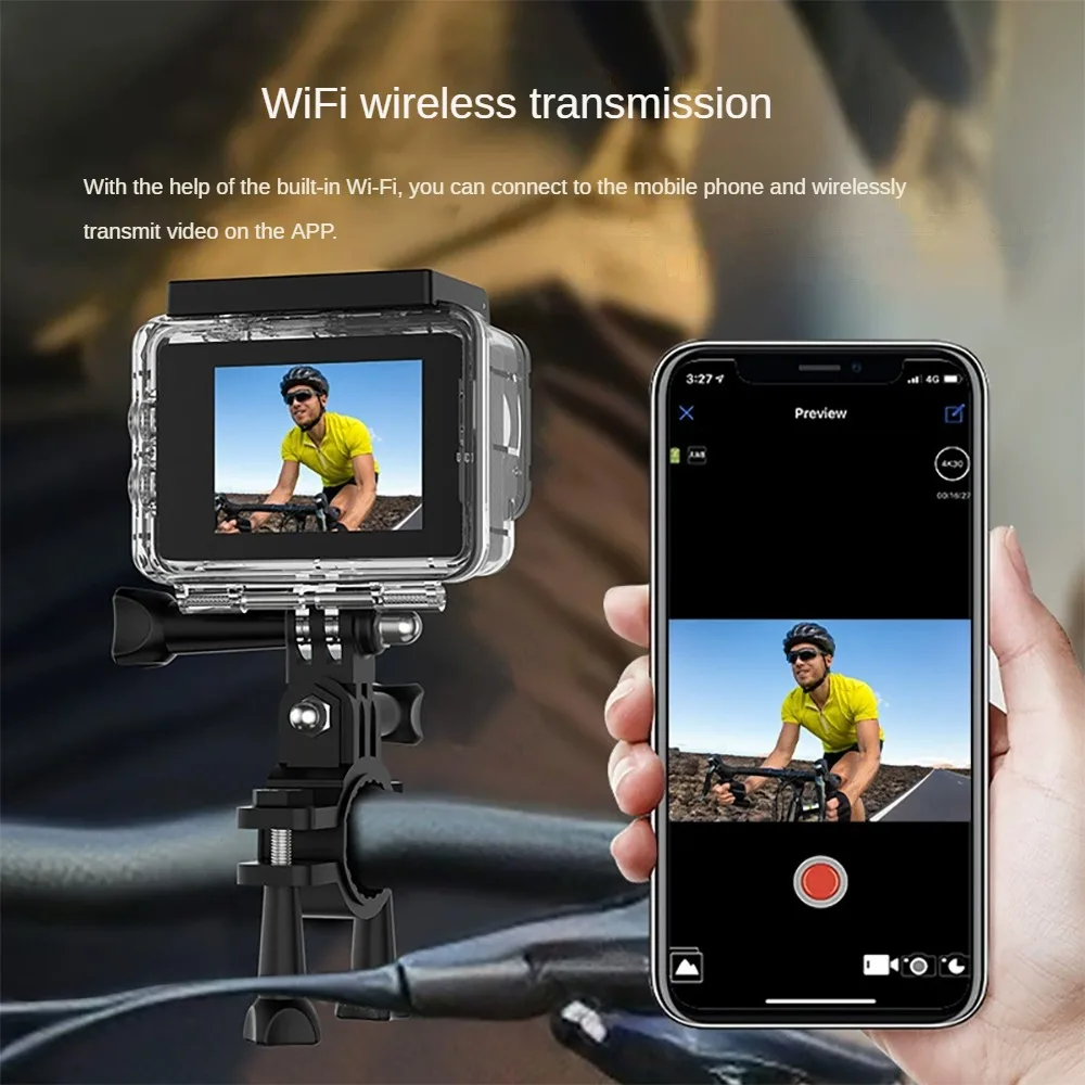 NCZOBOE 액션 카메라 5K 30FPS EIS 48MP Wi-Fi 듀얼 스크린..