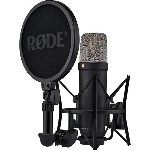 RODE NT1 5 세대 대형 다이어프램 카디오이드 콘덴서, XLR USB 마이크 (실버)