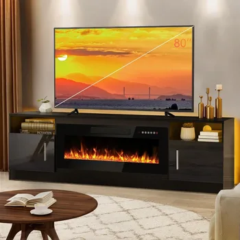 Fireplace tv Stand with 36 inch Fireplace Up to 80 1