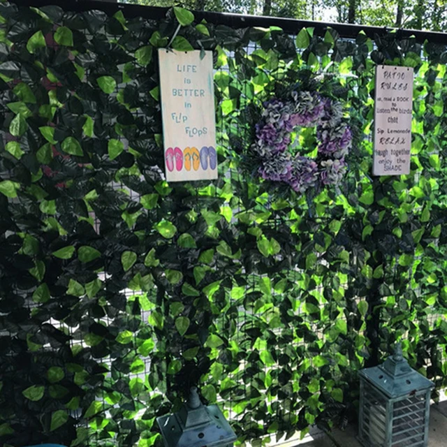 50X50 Cm Mesterséges Borostyán Hedge Zöld Levél Kerítés Panelek Műszálas Magánszemélyek Képernyő Otthoni Kültéri Kerti Erkély Dekorációhoz - Image 2