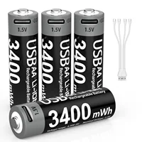 MATOV USB AA 1.5V 3400mWh Type-C Rechargeable Lithium Battery for Hunting Camera Remote Control Mouse Smart Door Lock Microphone 1