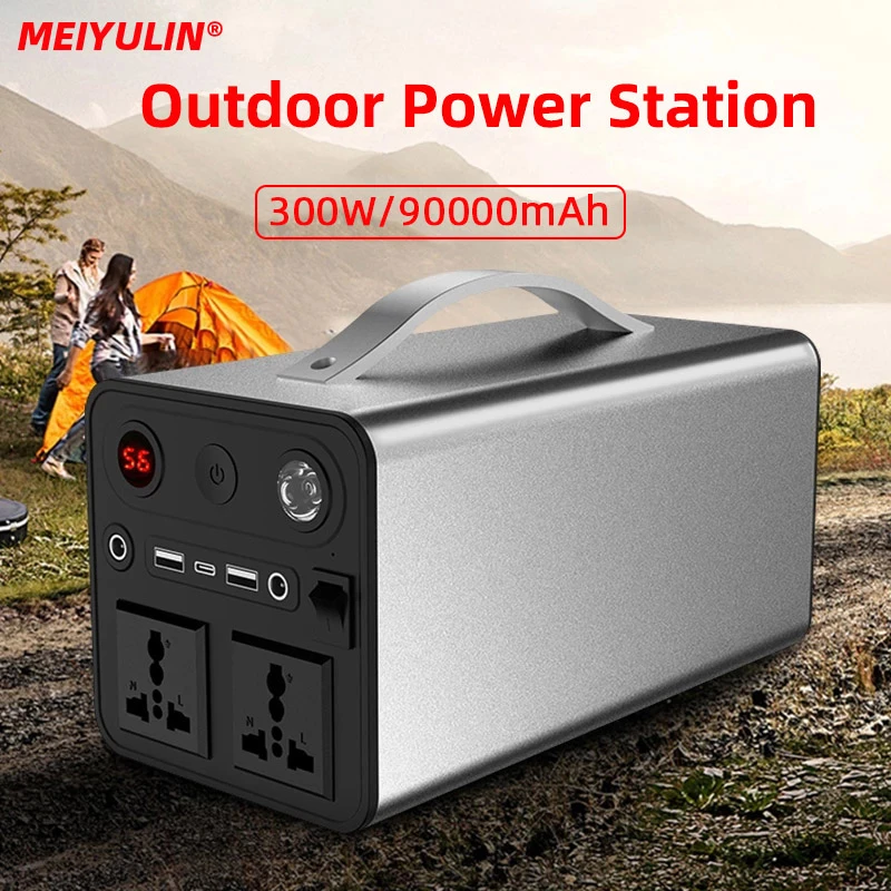 90000mah Solar Generator Power Supply Station 300w Portable Battery