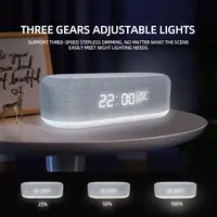 Wireless Charger Alarm Clock Time LED Light Thermometer Earphone Phone Charger 15W Fast Charging Dock Station for iPhone Samsung - Image 4