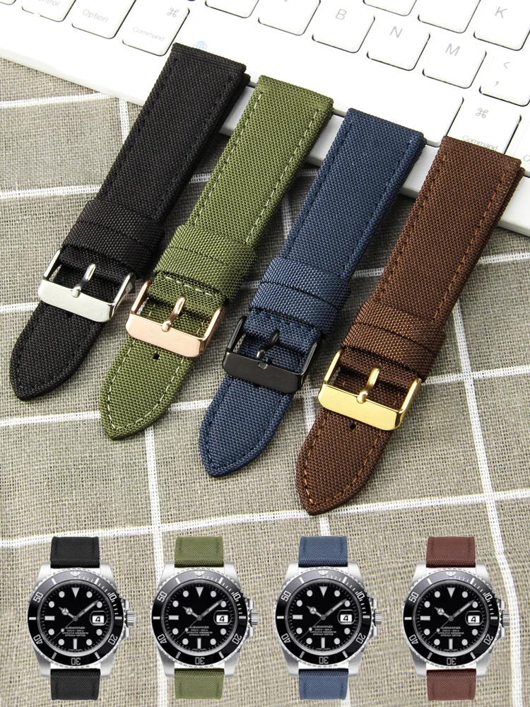 Cinturino In Nylon Impermeabile Da Alpinismo Per Iwc Citizen Seiko No. 5 Uomo Donna Sport Canvas Watch Accessori 20 22Mm