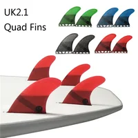 UK2.1 Quad FINS Surfboard Fins UPSURF FUTURE Side Fin Carbon Honeycomb Design Single Tabs Base Surf Fins 4 Pcs Quilhas 1