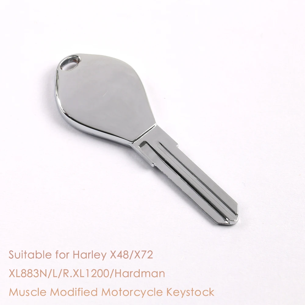Left Slot-1 Piece Alloy Key Blanks for Motorcycle Harley Davidson X48 X72 XL883N/L/R.XL1200 Hardon Key Embryo(all-in-one-shaped)