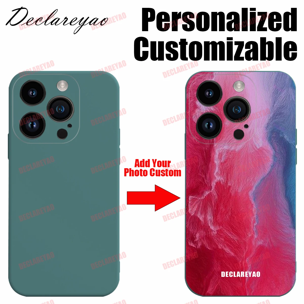 Customized TPU Soft Case with Personalized Name and Photo – Durable and Flexible Phone Cover