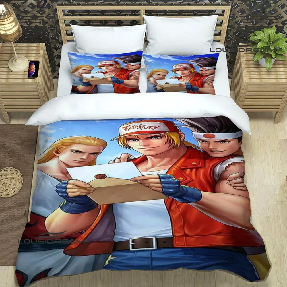 3D KOF game Cartoon Printed Bedding Sets exquisite bed supplies set duvet cover comforter set bedding set luxury birthday gift