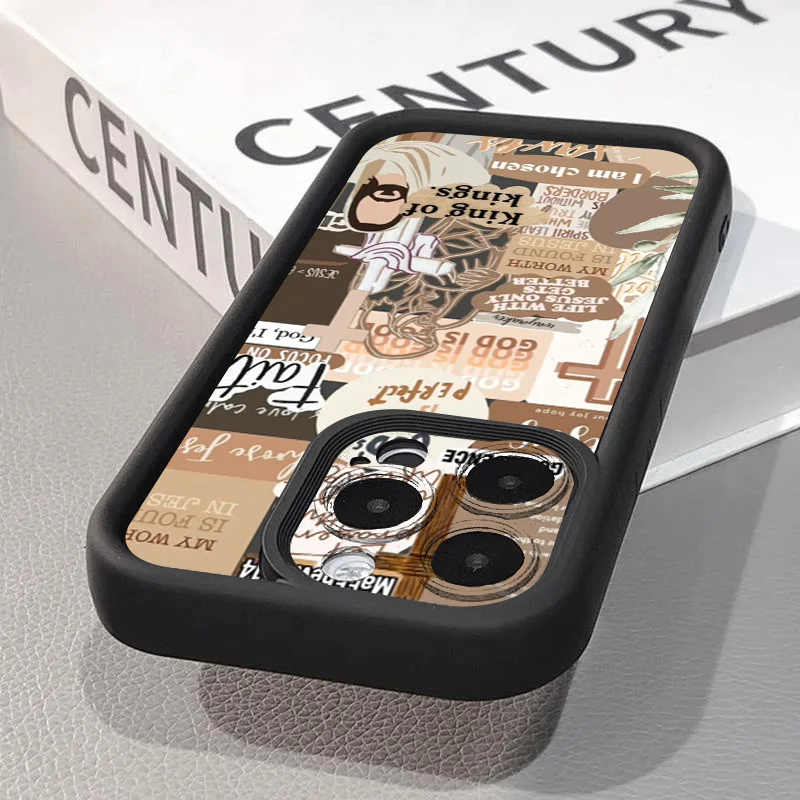 Elegant Jesus Cross Embroidery Pattern Phone Case