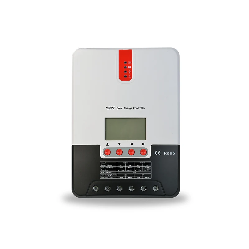 MPPT Solar Charge Controller 30A 40A ML2430 ML2440 Max Voltage Of Open Circuit 1