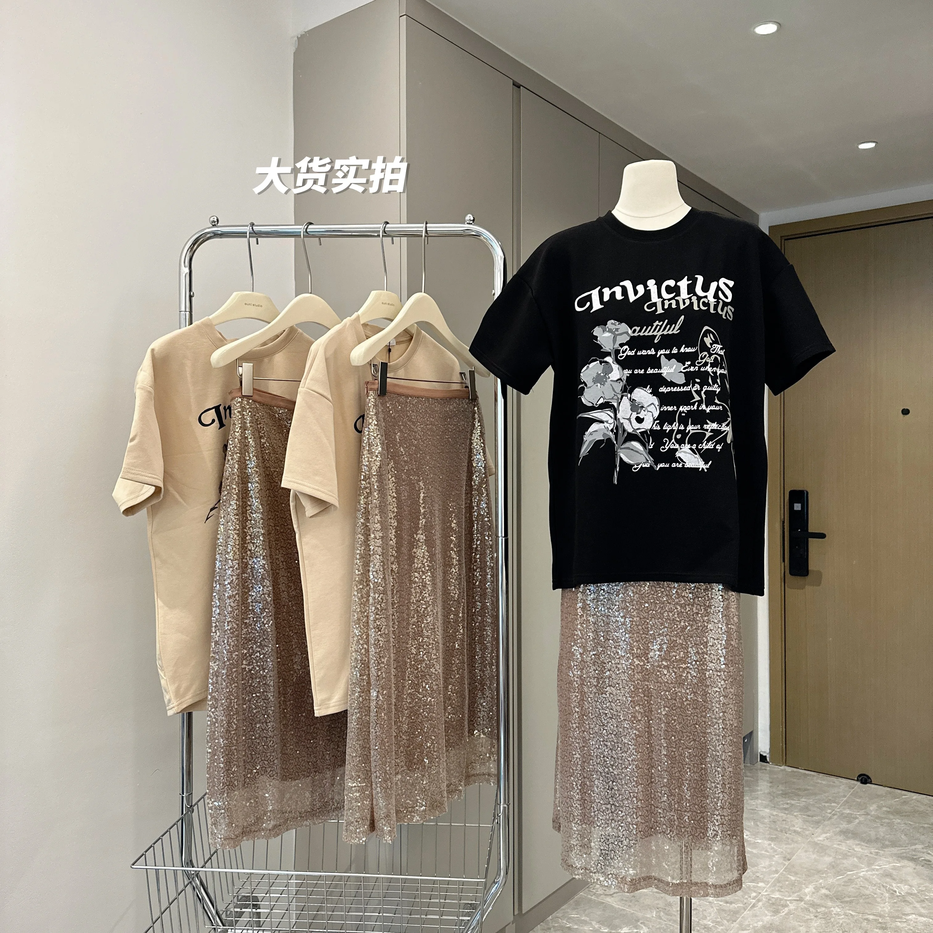 

New 2023 Fashion Shiny Color Sequin Mini Skirt Vintage High Waist Side Zipper Female Skirts Mujer