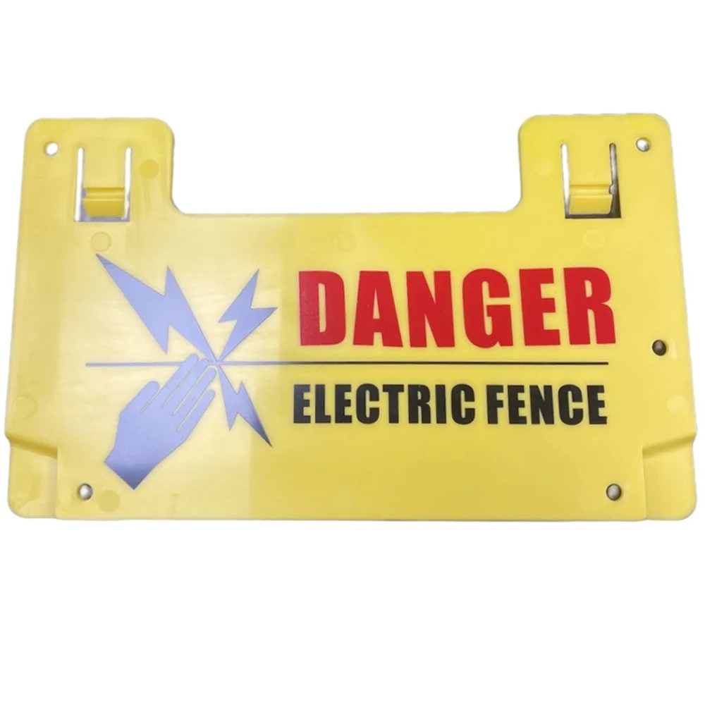 2 /4/ 8 PCS Electric Fence Platic PP Big Warning Signs For Farm House Garden Animals Danger English Double Printed Danger Boards 2